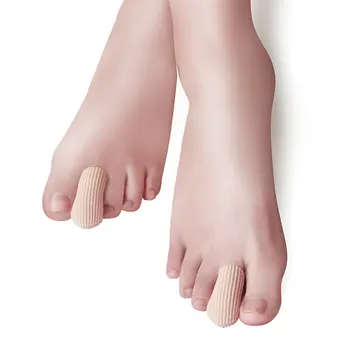 A nova fechado de fibra de silicone protetor de dedo do pé dedo da luva, hálux valgo do dedo do pé gel protetor de dedo do pé