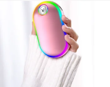 USB Aquecedor de Mão Dupla finalidade Mini Portátil de Auto-aquecimento Quente manter o Bebê Display Digital de Dupla face, Aquecimento Elétrico, Aquecedor