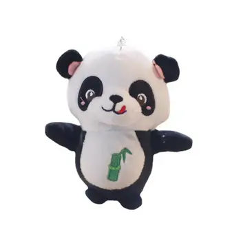 Atraente Boneca Chave Pingente de Toque Confortável DIY Boneca chaveiro de Mini Animais dos desenhos animados do Panda chaveiro de Pelúcia