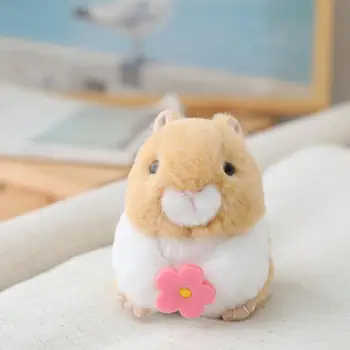 15cm Kawaii Hamster Abanando a Cauda de Pelúcia de Animais Boneca de Porco Coelho Cantar Músicas Engraçado Som de Voz Brinquedo Animais de estimação Dom de Descompressão Brinquedos
