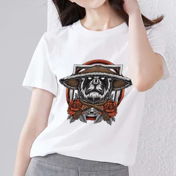 Senhoras de T-shirt de Verão Rua Harajuku das Mulheres Camisa Casual O-pescoço Cartoon Anime Monster Padrão de Impressão Mulher do Viajante Camisa